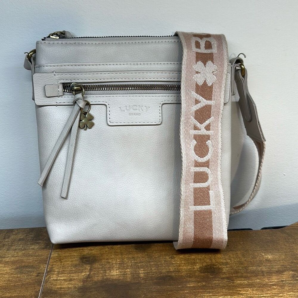Lucky Brand Lani Crossbody Faux Leather Purse Handbag Pocketbook Adjustable